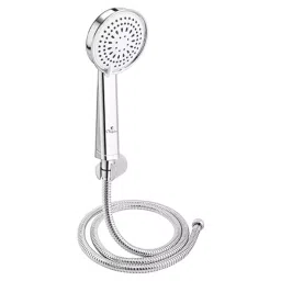 Cliquin 24L x 10W cm Round Shape ABS Plastic Silver Color Wall Mount Hand Shower, KSHS2303-15