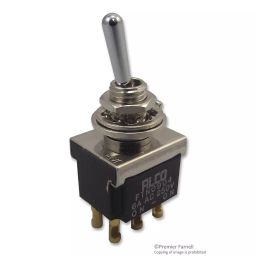 ALCOSWITCH - TE CONNECTIVITY Switch, Dpdt, 6A, 250Vac, On-On, FTN0904-13