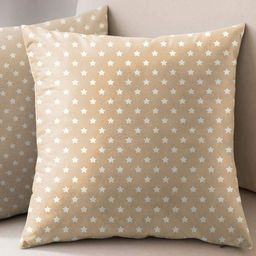 Aura Brown & White 2 Pieces Geometric Printed Square Cushion Covers-picture-20