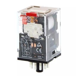 Omron MK-S Series General Purpose Relay 3PDT 11-Pin 24 V DC Plug-In Terminal, MKS3PIN DC24 BY OMZ-10