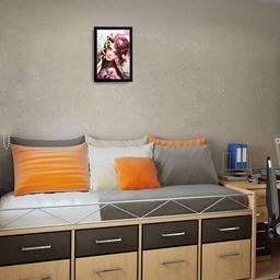 eCraftIndia Multicoloured Abstract Girl UV Framed Wall Art-17