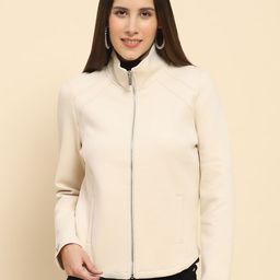 Global Republic Women Mock Collar Front-Open Sweatshirt-40