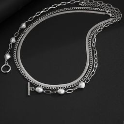 StyleCast x Revolte Silver-Plated Artificial Stones Beaded Necklace-62
