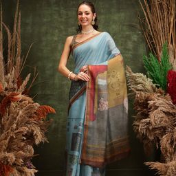 KALINI Ethnic Motifs Zari Saree-picture-11