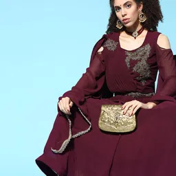 Chhabra 555 Attractive Burgundy Made To Measure Lehenga Choli with Dupatta-image-16