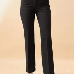 PowerSutra Women Comfort Flared Mid-Rise Bootcut Trousers-picture-37