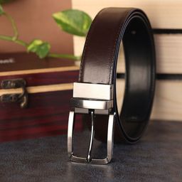 SAZARA Men Textured Leather Reversible Belt-image-94