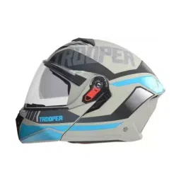 Studds TROOPER D1 DECOR MATT GREY (600 mm) X Large Full Face Flip-Up Helmet, D1 MATT GREY N1 image 3