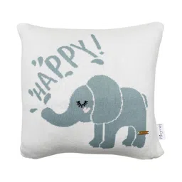 Pomme Blue & White Cartoon Characters Square Cushion Covers-18