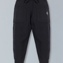 Kiddopanti Placement Printed Track Pants With Front Pocket - Jet Black-picture-22