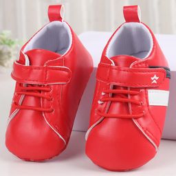 Cute Walk by Babyhug Velcro Closure Booties - Red-image-40