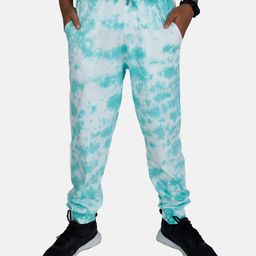 Kiddopanti Crumple Effect Tie & Dye Unisex Track Pant - Green-image-52