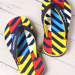 Pine Kids Slip On Flip Flops Stripe Design - Multicolour-image-68