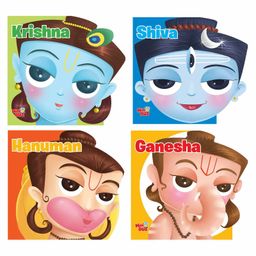 Cutout Of Gods Krishna, Shiva, Hanuman, Ganesha Board Books Set Of 6 - English-17
