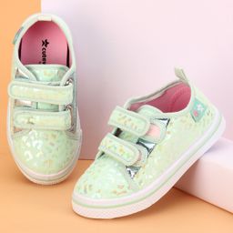 Cute Walk by Babyhug Velcro Closure Casual Shoes - Green-image-52