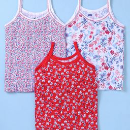 Simply Interlock Knit Sleeveless Slips with Bunny Print Pack of 3 - Pink Light Blue & White-11