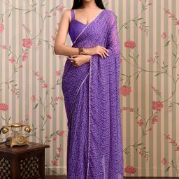 PMD Fashion Bandhani Gotta Patti Pure Georgette Ready to Wear Bandhani Saree-picture-22