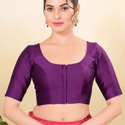 VAMAS - THE DESIGNER BLOUSES Women Round Neck Padded Saree Blouse-41