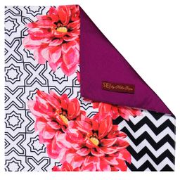 SEJ by Nisha Gupta Floral Red Large size Table Runner - Red image 3