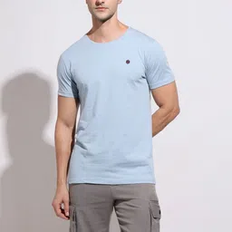 ODCC Men Solid Round Neck Cotton Casual T-shirt-picture-19