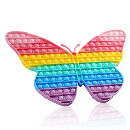 YAMAMA Jumbo Butterfly with 3 Keychain Pop it Silicon Fidget Toy Pack of 4 - Multicolor image 5