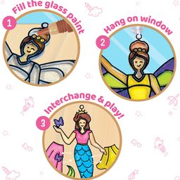 imagimake Imagi Make Window Art Princess DIY Kit -Multicolor image 5