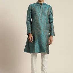 SOJANYA Ethnic Motifs Regular Kurta With Churidar-image-46