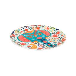 Chumbak Cream-Coloured & Multicoloured Printed Wall Plate image 3