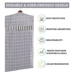 Kuber Industries Grey Set of 3 Regular Multi-Utility Organisers image 3