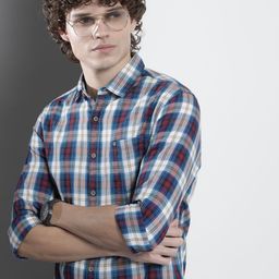 The Indian Garage Co Men Tartan Checked Cotton Casual Shirt-image-88