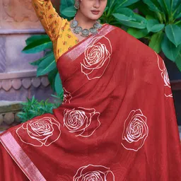 KALINI Floral Printed Kota Saree-30