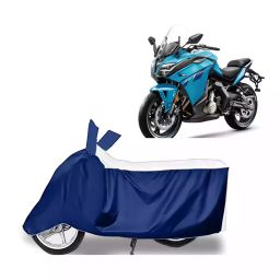 Auto Pearl Bike Cover for CFMoto 650GT BS6 (White & Blue)-image-60