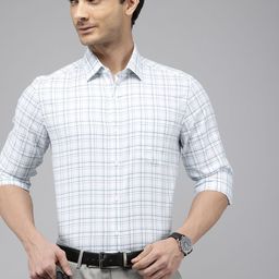 Arrow Manhattan Slim Fit Checked Pure Cotton Formal Shirt-image-67