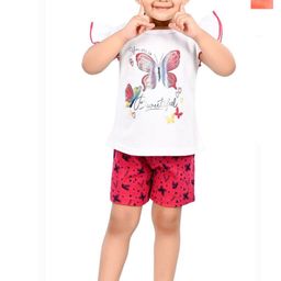 BAESD Girls Pack Of 2 Printed Round Neck Tops With Shorts-42