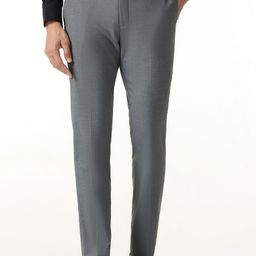 Blackberrys Men Textured Slim Fit Mid-Rise Formal Trousers-picture-3