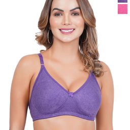 Liigne Plus Size Pack Of 2 Full Coverage Non Padded Everyday Bra With All Day Comfort-picture-6
