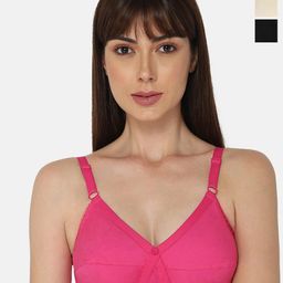 NAIDU HALL Pack Of 3 Full Coverage Super Support Cotton Everyday Bras-17