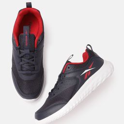Reebok Boys Navy Blue Woven Design Rush Runner 4.0 Running Shoes-45