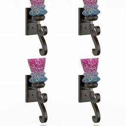 SOMIL Pink Cylinder Glass Wall Lamps-picture-1