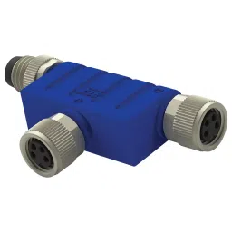 TE CONNECTIVITY Sensor T Distributor, M8 3P Plug, 3Port, T4082102003-000-17