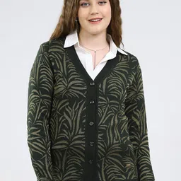 Monte Carlo Women Printed Woollen Cardigan-picture-49