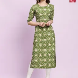 Moda Rapido Women Ethnic Motifs Printed Floral Crepe Kurta-picture-9