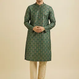 Manyavar Men Regular Kurta with Pyjamas-image-33