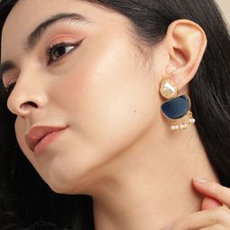 Anouk Gold-Plated Beaded Contemporary Drop Earrings-15