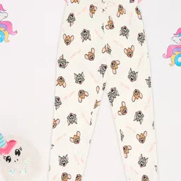 Pantaloons Junior Girls Tom & Jerry Printed Pure Cotton Joggers-image-79