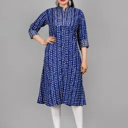 Chaukas Quirky Printed A-Line Kurta-image-99