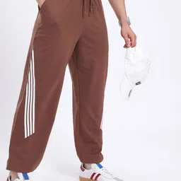 glitchez Men Striped Baggy Fit Joggers-image-14