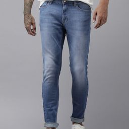 SPYKAR Men Blue Super Skinny Slim Fit Low-Rise Tapered Leg Light Fade Stretchable Jeans-image-92