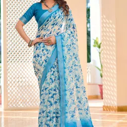 Moda Rapido Floral Designer Block Print Saree-picture-18