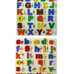 Enjunior Box Capital & Small Alphabets Block Puzzle Multicolour - 52 Pieces-24